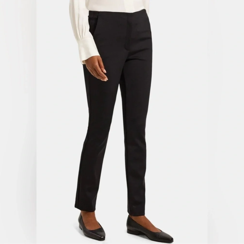 Theory HW Tennyson Wool Trousers Pants Navy Blue size 6 New with Tags $325 - Picture 2 of 13